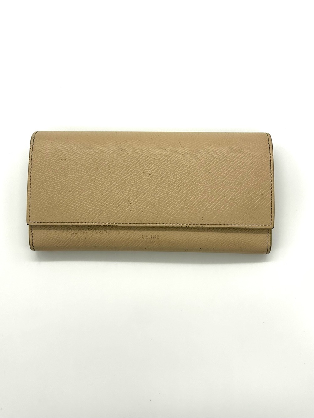 Celine Tan Leather Long Continental Wallet